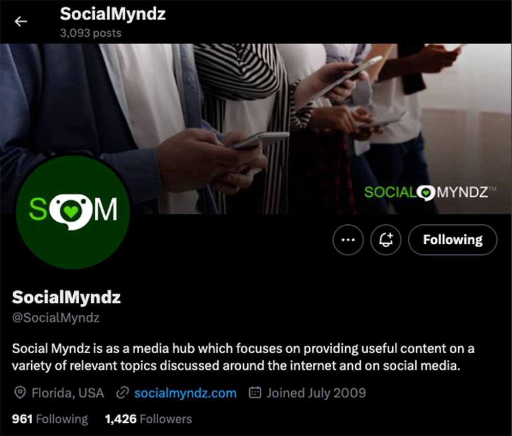 SocialMyndz Twitter Channel